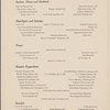 Supper and room service menu, The Plaza, Hilton Hotels