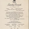 Sunday brunch menu, Park Lane
