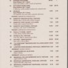 Wine list menu, Carl Hoppl's Valley Stream Park Inn