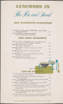Luncheon menu, The Pen and Sword at Statler Hilton