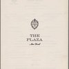 Monday dinner menu, The Rendez-Vous at The Plaza