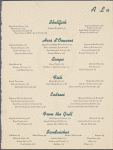 À la carte menu, CP