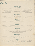 À la carte menu, CP