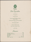 Sunday brunch menu, Park Lane