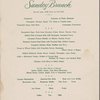 Sunday brunch menu, Park Lane