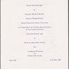 Dinner menu, La Gastronomie Francaise