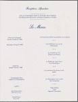 Dinner menu, La Gastronomie Francaise