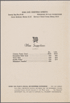 Sunday Christmas dinner menu, Park Lane