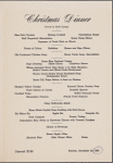 Sunday Christmas dinner menu, Park Lane