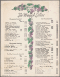 Tuesday lunch menu, The Warwick Hotel