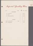 Wine list menu, The New York Plaza