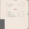 Wine list menu, The New York Plaza