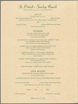 Sunday St. Patricks Day brunch and dinner menu, Park Lane