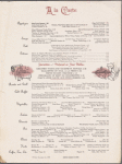 Monday dinner and à la carte menu, The Plaza at Edwardian Room