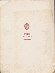 Monday dinner and à la carte menu, The Plaza at Edwardian Room