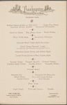 Thursday Thanksgiving dinner menu, The Carlyle