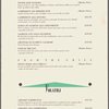 Dinner menu, Alfredo at Citicorp Center