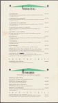 Dinner menu, Alfredo at Citicorp Center
