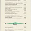 Dinner menu, Alfredo at Citicorp Center