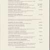Dinner menu, Alfredo at Citicorp Center