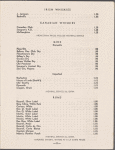 Cocktails list, The Plaza