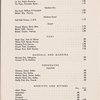 Cocktails list, The Plaza