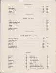 Cocktails list, The Plaza