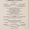 Sunday brunch menu, Park Lane