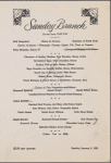 Sunday brunch menu, Park Lane