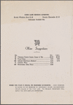 Sunday brunch menu, Park Lane