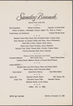 Sunday brunch menu, Park lane