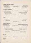 Dinner menu, Persian Room