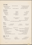 Dinner menu, Persian Room