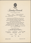 Sunday brunch menu, Park Lane