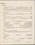 Tuesday dinner menu, The Waldorf-Astora