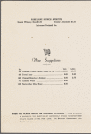 Sunday brunch menu, Park Lane