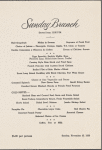 Sunday brunch menu, Park Lane