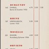 A Selection of Table Wines at The Plaza