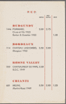 A Selection of Table Wines at The Plaza
