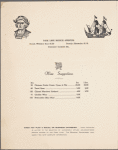 Sunday brunch menu, Park Lane