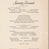 Sunday brunch menu, Park Lane