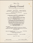 Mother's Day 1961 brunch menu, Italian Line at Park Lane
