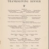 Thanksgiving (1955) dinner menu, Gramercy Park Hotel