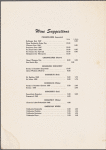 Dinner menu, Gramercy Park Hotel