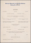 Dinner menu, Chicago, Milwaukee  St. Paul Railway