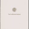 Dinner menu, The California Limited, Fred Harvey Dining Car
