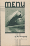 Breakfast menu, New York Central System, the New Streamlined 20th Century Limited