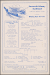 Daily menu menu, New York Central System, Boston  Albany Railroad