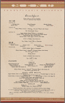 Breakfast menu, Pennsylvania Railroad