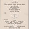 Breakfast menu, Pennsylvania Railroad